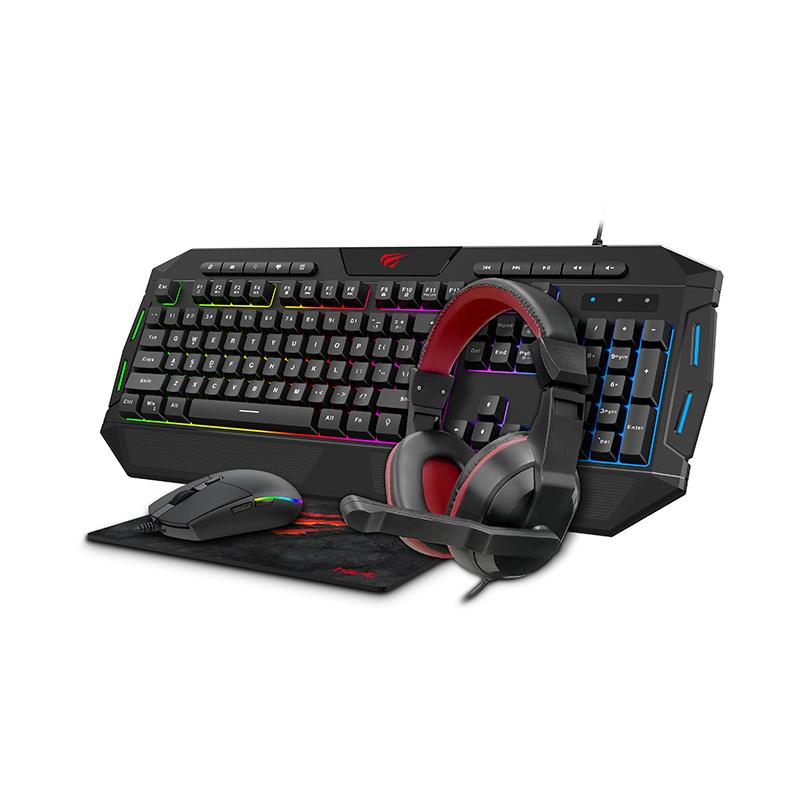 Havit KB501CM Gaming Wired Keyboard, Mouse, Headphone, Mousepad Combo (4 in 1)