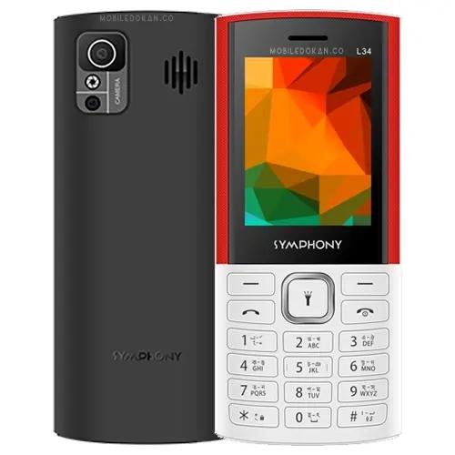 Symphony L34 Dual Sim Phone (Black+Red)